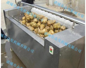 眾發生產蔬菜毛輥噴淋清洗機 土豆去皮清洗機 蘑菇清洗加工設備