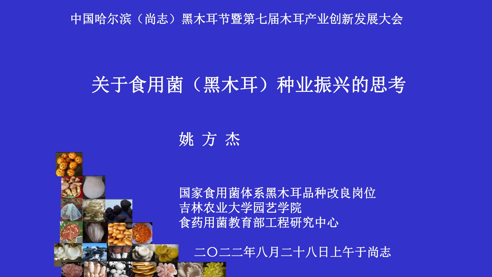 姚方杰-關于食用菌種業振興的思考