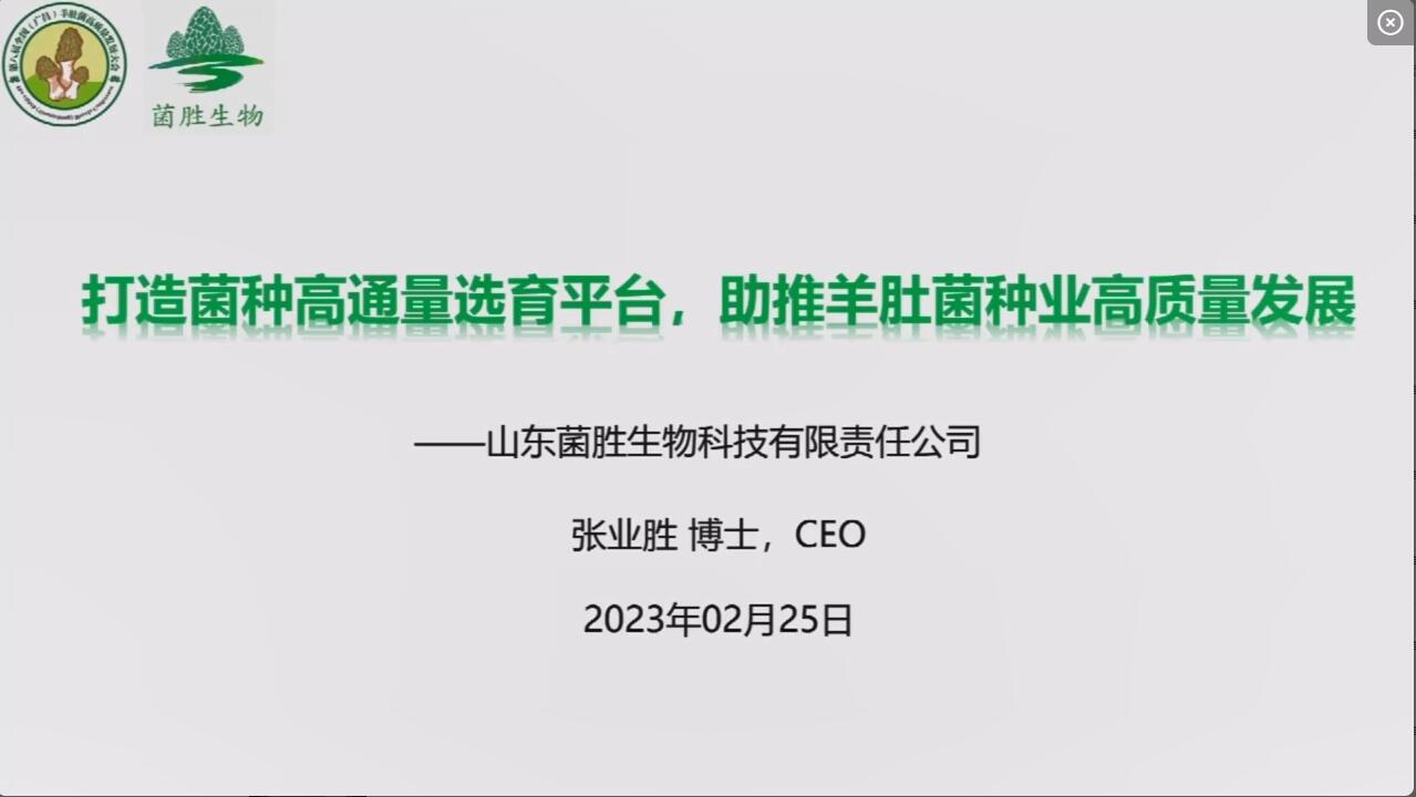 張業勝：打造菌種高通量選育平臺，助推羊肚菌種業高質量發展