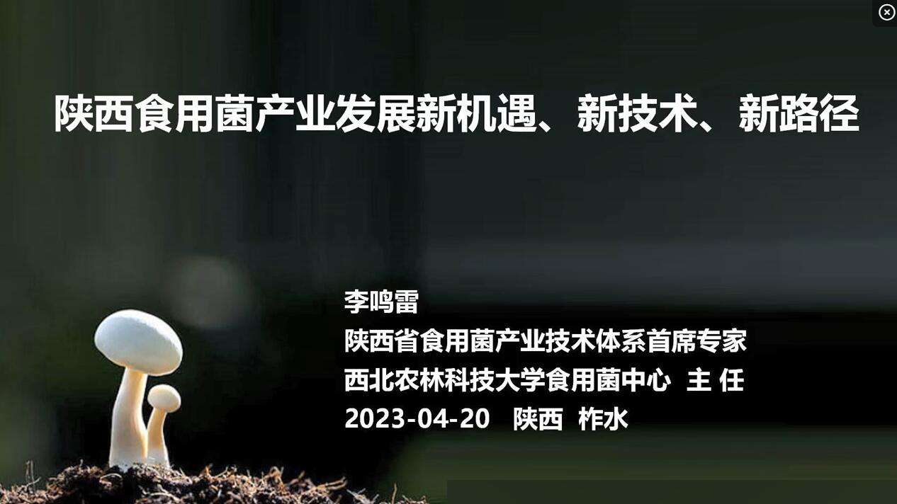 陜西食用菌產業發展新機遇、新技術-李鳴雷